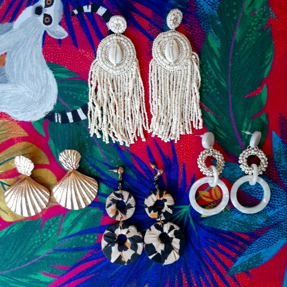 Boho Statement Earrings Lot of 4
